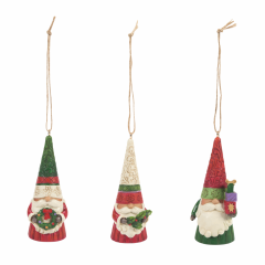 CHRISTMAS GNOMES 3 PIECE ORNAMENT SET